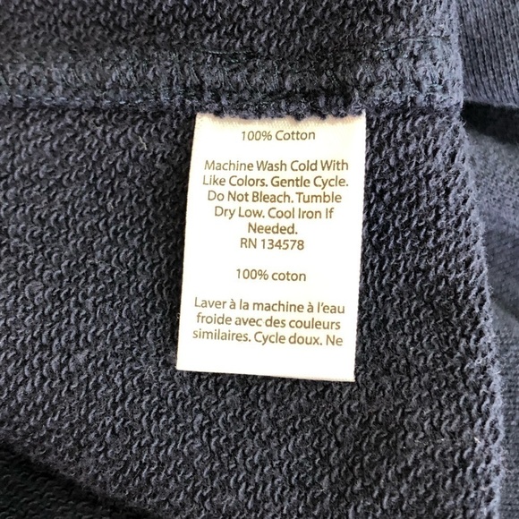 Vineyard Vines navy quarter zip sweatshirt pullover woven cotton shoulders XS - Picture 8 of 10